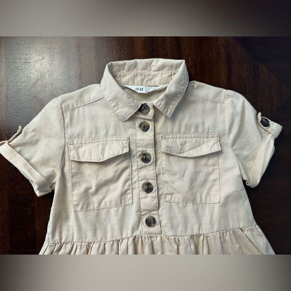 H&M Girls Beige Dress - 2T - Picture 3 of 10